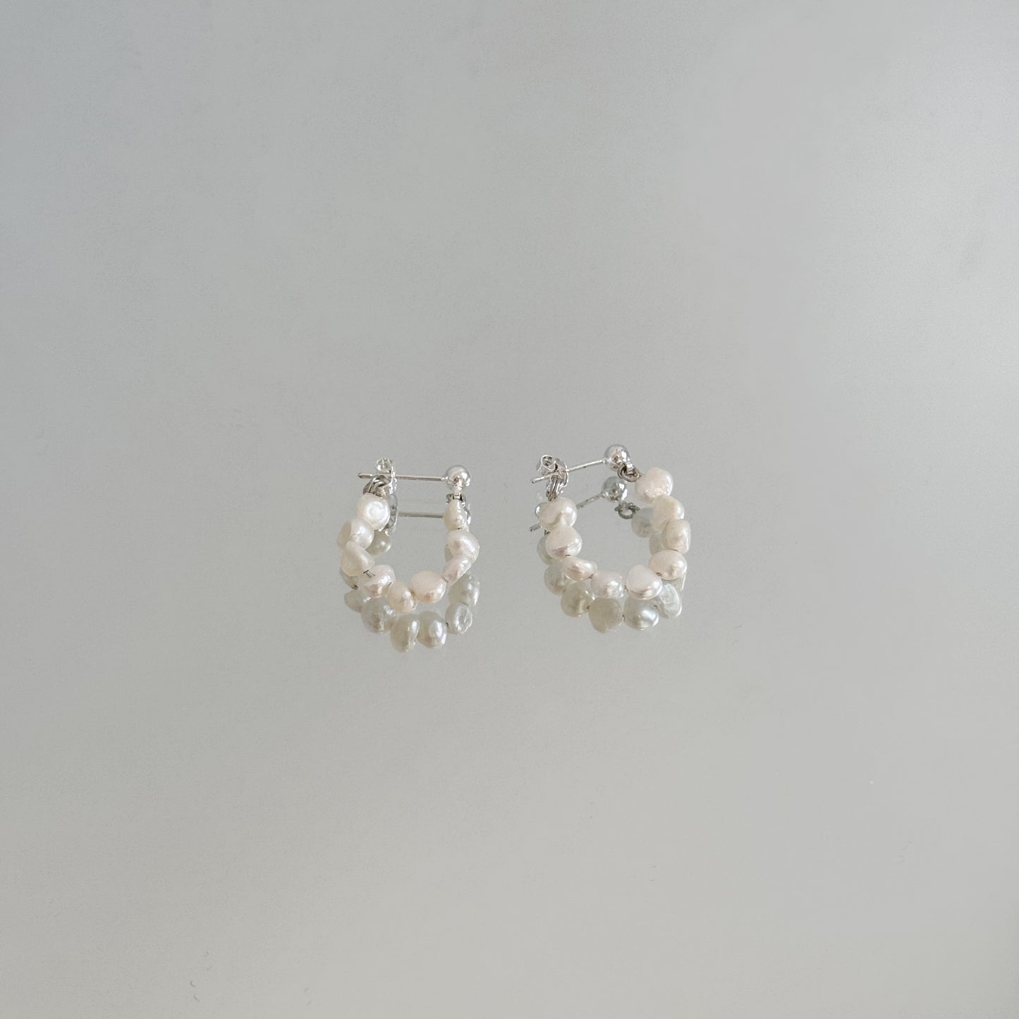 Pearly Hoop Stud