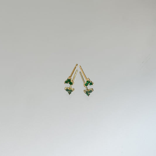 The Trio Stud in Green